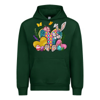 Forest Green Easter Heart Easter Day Urban Hoodie - Neo Western