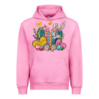Fuchsia Pink Easter Heart Easter Day Urban Hoodie - Neo Western