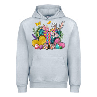 Heather Grey Easter Heart Easter Day Urban Hoodie - Neo Western
