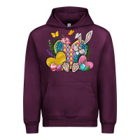 Mauve Wine Easter Heart Easter Day Urban Hoodie - Neo Western