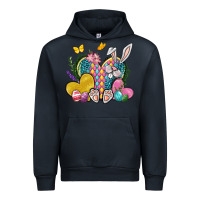 Navy Easter Heart Easter Day Urban Hoodie - Neo Western