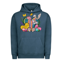 Pigment Midnight Navy Easter Heart Easter Day Urban Hoodie - Neo Western