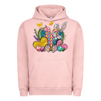 Pigment Salmon Easter Heart Easter Day Urban Hoodie - Neo Western