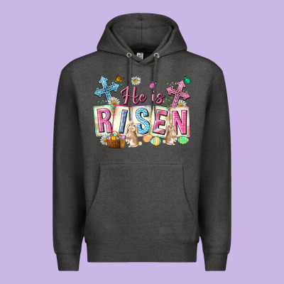 He Is Risen Easter With Flowers Premium Hoodie Designed By Neo Western