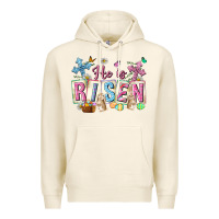 Tofu he is risen easter with flowers Premium Hoodie - Neo Western