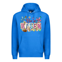 True Royal he is risen easter with flowers Premium Hoodie - Neo Western