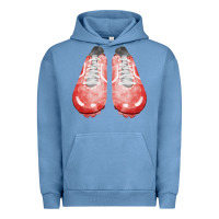 Pigment Pebble Blue red cleats fa element 3 Urban Hoodie - FaDigitalArtStudio