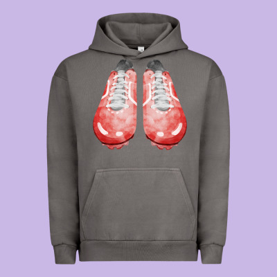 Red Cleats Fa Element 3 Urban Hoodie Designed By Fadigitalartstudio