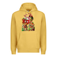 Antique Gold tis the season Premium Hoodie - FaDigitalArtStudio