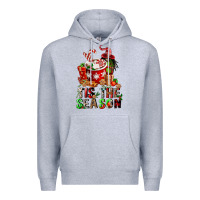 Heather Grey tis the season Premium Hoodie - FaDigitalArtStudio
