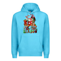 Ocean Blue tis the season Premium Hoodie - FaDigitalArtStudio