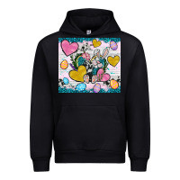 Black Easter hearts Cowhide tumbler Easter Day Urban Hoodie - Neo Western