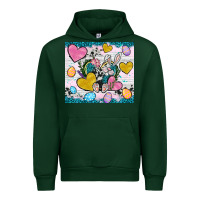 Forest Green Easter hearts Cowhide tumbler Easter Day Urban Hoodie - Neo Western