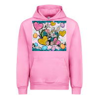 Fuchsia Pink Easter hearts Cowhide tumbler Easter Day Urban Hoodie - Neo Western