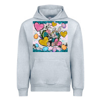 Heather Grey Easter hearts Cowhide tumbler Easter Day Urban Hoodie - Neo Western