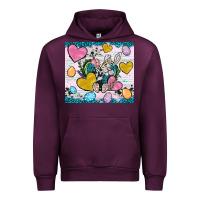 Mauve Wine Easter hearts Cowhide tumbler Easter Day Urban Hoodie - Neo Western