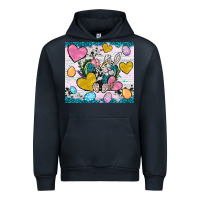 Navy Easter hearts Cowhide tumbler Easter Day Urban Hoodie - Neo Western