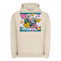 Pigment French Oak Easter hearts Cowhide tumbler Easter Day Urban Hoodie - Neo Western