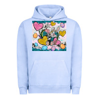 Pigment Grape Ice Easter hearts Cowhide tumbler Easter Day Urban Hoodie - Neo Western