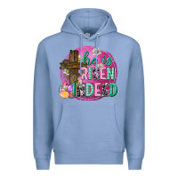 Colony Blue he is risen indeed easter Premium Hoodie - Neo Western
