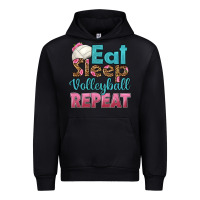 Black eat sleep volleyball repeat Urban Hoodie - HRA Design Shop
