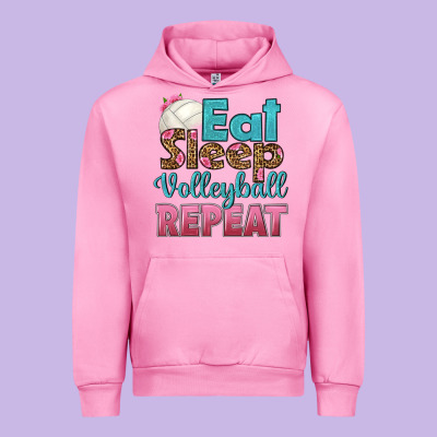 Eat Sleep Volleyball Repeat Urban Hoodie Designed By Hra Design Shop