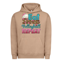 Pigment Burro eat sleep volleyball repeat Urban Hoodie - HRA Design Shop