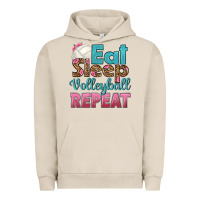 Pigment French Oak eat sleep volleyball repeat Urban Hoodie - HRA Design Shop