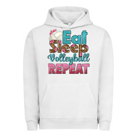 Pigment Lunar Rock eat sleep volleyball repeat Urban Hoodie - HRA Design Shop