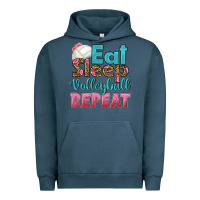 Pigment Midnight Navy eat sleep volleyball repeat Urban Hoodie - HRA Design Shop