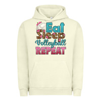Pigment Pistachio eat sleep volleyball repeat Urban Hoodie - HRA Design Shop