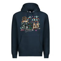 Navy best cat mom ever Premium Hoodie - SublimationCraftShop