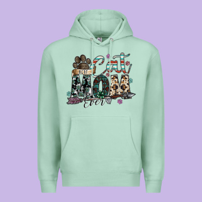 Best Cat Mom Ever Premium Hoodie Designed By Sublimationcraftshop