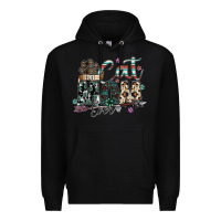 Black best cat mom ever Premium Hoodie - SublimationCraftShop