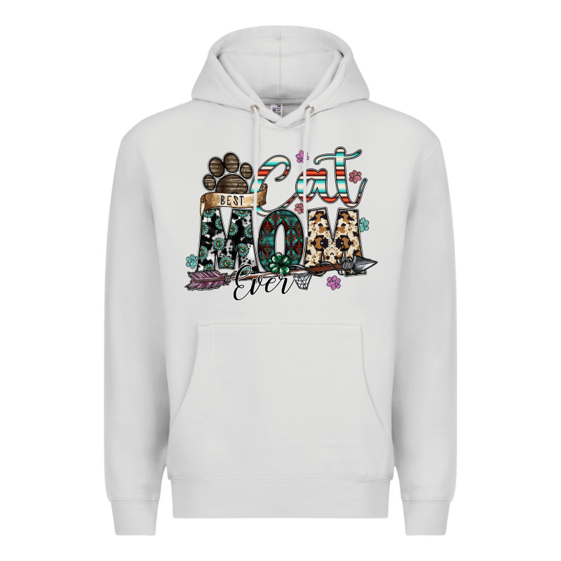 Best Cat Mom Ever Premium Hoodie by SublimationCraftShop | Teevron