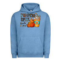 Pigment Pebble Blue pumpkin spice kinda girl Urban Hoodie - CowhideDigitalArt