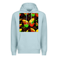 Blue Mist juneteenth butterflies seamless pattern Premium Hoodie - HRA Design Shop