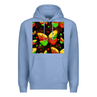 Colony Blue juneteenth butterflies seamless pattern Premium Hoodie - HRA Design Shop