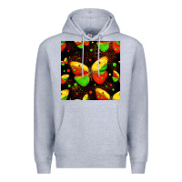 Heather Grey juneteenth butterflies seamless pattern Premium Hoodie - HRA Design Shop