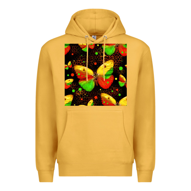 Juneteenth Butterflies Seamless Pattern Premium Hoodie by HRA Design Shop | Teevron