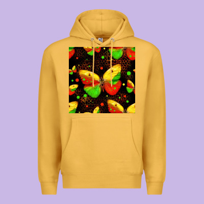 Juneteenth Butterflies Seamless Pattern Premium Hoodie Designed By Hra Design Shop