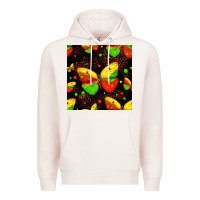 Pale Pink juneteenth butterflies seamless pattern Premium Hoodie - HRA Design Shop