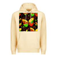 Pina Colada juneteenth butterflies seamless pattern Premium Hoodie - HRA Design Shop