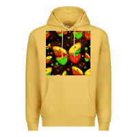 Antique Gold juneteenth butterflies seamless pattern Premium Hoodie - HRA Design Shop