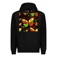 Black juneteenth butterflies seamless pattern Premium Hoodie - HRA Design Shop