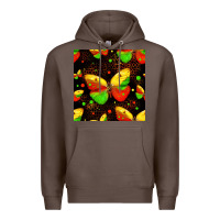 Coffee juneteenth butterflies seamless pattern Premium Hoodie - HRA Design Shop