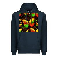 Navy juneteenth butterflies seamless pattern Premium Hoodie - HRA Design Shop