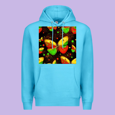 Juneteenth Butterflies Seamless Pattern Premium Hoodie Designed By Hra Design Shop