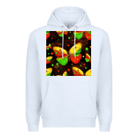 White juneteenth butterflies seamless pattern Premium Hoodie - HRA Design Shop