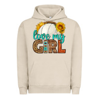 Pigment French Oak love my girl volleyball Urban Hoodie - HRA Design Shop